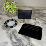 Denim Suede Bracelet Keychain & Card Holder Wallet