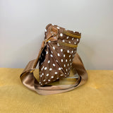 The Roni Nylon Crossbody - Chocolate Polkadot