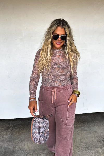 PREORDER: Camo Mesh Top