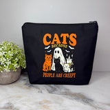Pouch XL - Halloween Fall Cats People Are Creepy