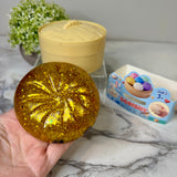 Squishy Toy - Viral Dumpling, Slow Rise Glitter - Gold