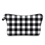 Pouch - Plaid Black White