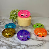 Squishy Toy - Viral Dumpling, Slow Rise Glitter - Gold