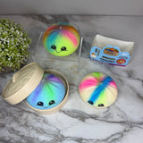 Squishy Toy - Viral Dumpling, Multi Color Spray Paint  + New Face