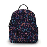 Mini Backpack - Halloween Fall - Cat Neon Outline