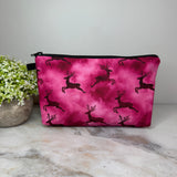 Pouch - Christmas - Reindeer Maroon