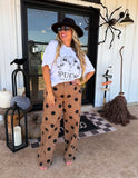 PREORDER- MOCHA DOT DENIM JEANS