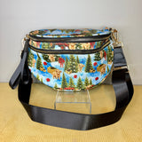 The Roni Nylon Crossbody - Christmas Winter Highland Cow