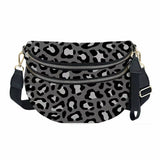 The Roni Nylon Crossbody - Animal Print Grey