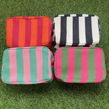 Canvas Stripe Travel Pouch