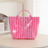 April Vinyl Tote Bag - Stripes