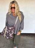 PREORDER- CAMO CARRY ALL PUFFER BAG