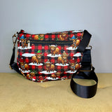 The Roni Nylon Crossbody - Christmas Winter Highland Cow
