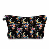 Pouch - Floral Moon on Black