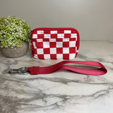 Rue - Nylon Wristlet Wallet - Red Check