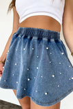 PREORDER: Denim & Pearls Skort