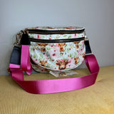 The Roni Nylon Crossbody - Highland Cow Pink Floral
