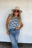 PREORDER: Lainey Checker Denim Vest