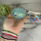 Squishy Toy - Viral Dumpling, Quick Squeeze Glitter - Blue