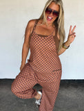 PREORDER- ON REPEAT TERRY ROMPER - butterflies & checks