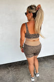 PREORDER: Cheetah Bra & Biker Short Set
