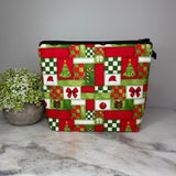 Pouch XL - Christmas - Quilted Squares