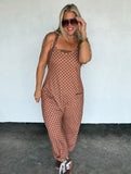PREORDER- ON REPEAT TERRY ROMPER - butterflies & checks