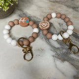 Silicone Bracelet Keychain - Mom Adult Fuck - Beige