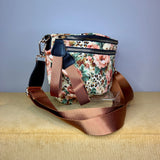 The Roni Nylon Crossbody - Floral Animal Print Bronze
