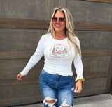 PREORDER- OFF THE SLOPES RIBBED TOP