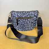 The Roni Nylon Crossbody - Black & Grey Animal
