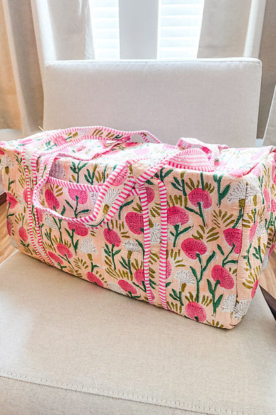 SC - ETA 6/11 - Harley Pink Floral Duffle Bag