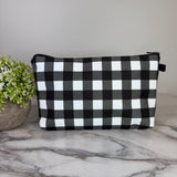 Pouch - Plaid Black White