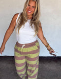 PREORDER- LILA STRIPE JOGGERS