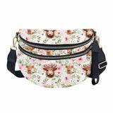 The Roni Nylon Crossbody - Highland Cow Pink Floral