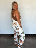 PREORDER- ON REPEAT TERRY ROMPER - butterflies & checks