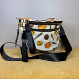 The Roni Nylon Crossbody - Softball on White
