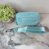 Rue - Nylon Wristlet Wallet - Light Blue Aqua