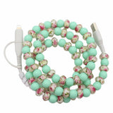 Charging Charger Cord - Beaded - Clear Design