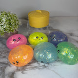 Squishy Toy - Viral Dumpling, Quick Squeeze Glitter - Yellow