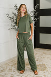 PREORDER: Casual Top and Bottom Set in Green