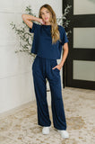 PREORDER: Casual Top and Bottom Set in Navy