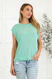Casually Iconic Waffle Knit Top in Mint