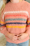 Color Me Cute Fuzzy Knit Pullover