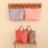 April Vinyl Tote Bag - Stripes