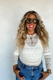 PREORDER: Long Sleeve Rosalie Lace Top