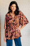 Dearest Dreamer Peplum Top in Abstract Mocha