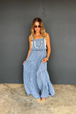 PREORDER- BOHO & LACE DENIM OVERALLS