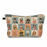 Pouch - Christmas Winter - Dog Squares