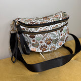 The Roni Nylon Crossbody - Dog Paw Aztec Hearts